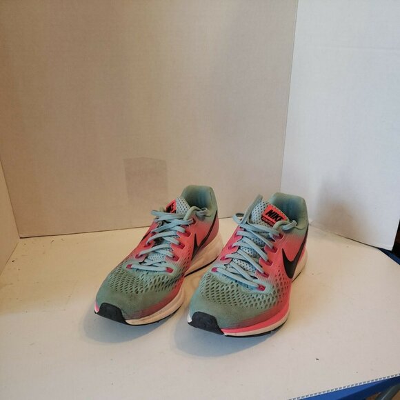 Nike Womens Air Zoom Pegasus 34 880560-406 Pink Blue Running Shoe Size 10.5 - Picture 1 of 4